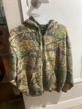 Cabela's Realtree Camo Zip Hoodie in Green, Brown and Tan